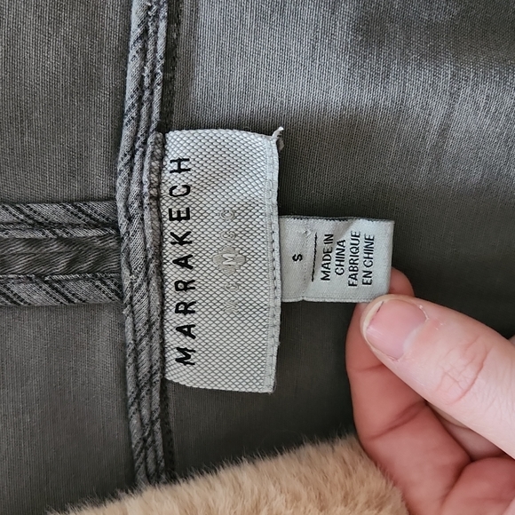 Marrakech faux fur aviator jacket Anthropologie - Picture 3 of 4